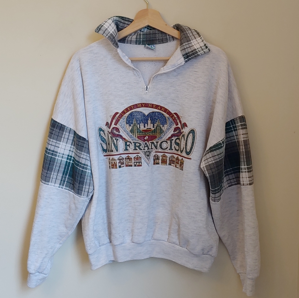 Vintage Quarter Zip San Francisco Pullover Sweater